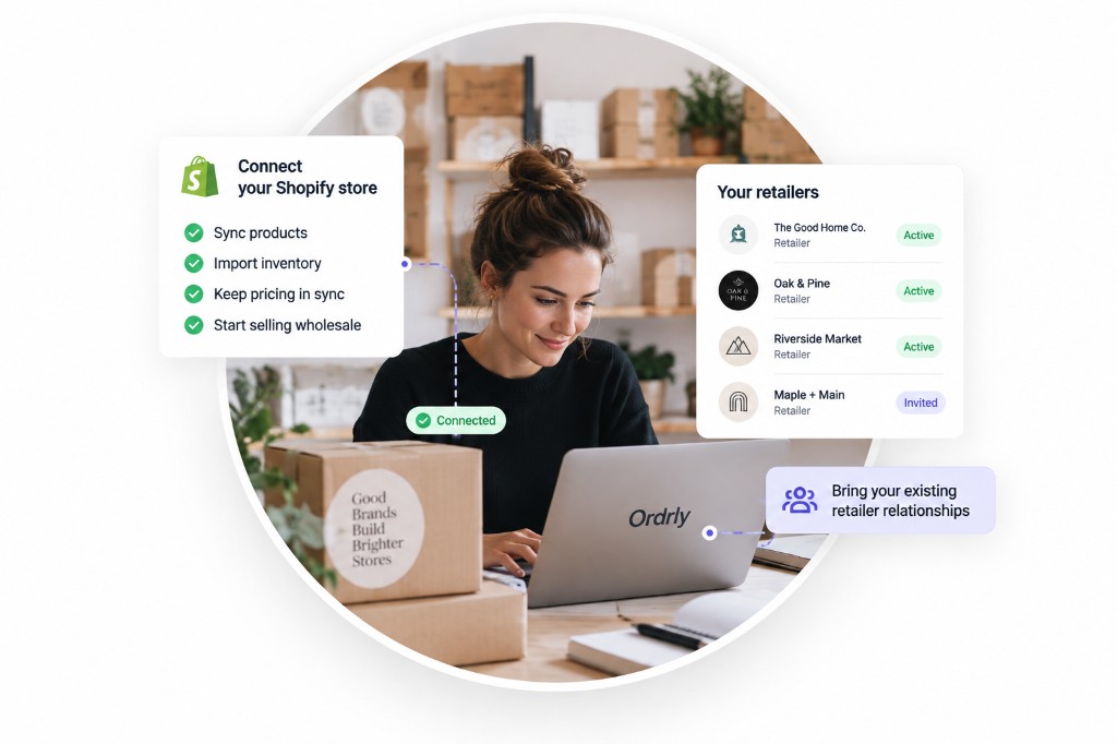 Connecting a Shopify store and existing retailer relationships in Ordrly